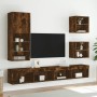Mueble para TV con luces LED roble ahumado 40,5x30x102 cm de , Muebles TV - Ref: Foro24-837061, Precio: 63,84 €, Descuento: %