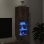 Mueble para TV con luces LED roble ahumado 40,5x30x102 cm de , Muebles TV - Ref: Foro24-837061, Precio: 63,84 €, Descuento: %