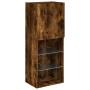 Mueble para TV con luces LED roble ahumado 40,5x30x102 cm de , Muebles TV - Ref: Foro24-837061, Precio: 63,84 €, Descuento: %