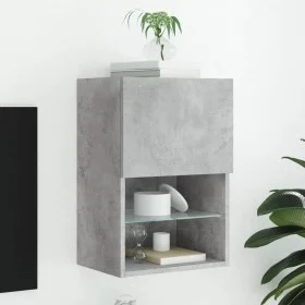 Betongrauer TV-Schrank mit LED-Leuchten 40,5 x 30 x 60 cm von , TV-Möbel - Ref: Foro24-837035, Preis: 49,28 €, Rabatt: %