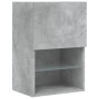 Mueble para TV con luces LED gris hormigón 40,5x30x60 cm de , Muebles TV - Ref: Foro24-837035, Precio: 50,09 €, Descuento: %