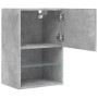 Mueble para TV con luces LED gris hormigón 40,5x30x60 cm de , Muebles TV - Ref: Foro24-837035, Precio: 50,09 €, Descuento: %