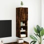 Mueble para TV con luces LED roble ahumado 30,5x30x102 cm de , Muebles TV - Ref: Foro24-837023, Precio: 57,02 €, Descuento: %