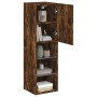 Mueble para TV con luces LED roble ahumado 30,5x30x102 cm de , Muebles TV - Ref: Foro24-837023, Precio: 57,02 €, Descuento: %