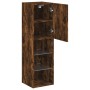 Mueble para TV con luces LED roble ahumado 30,5x30x102 cm de , Muebles TV - Ref: Foro24-837023, Precio: 57,02 €, Descuento: %