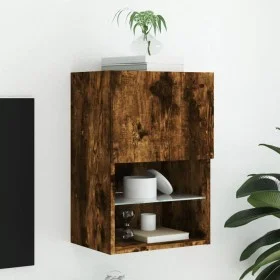 Mueble para TV con luces LED roble ahumado 40,5x30x60 cm de , Muebles TV - Ref: Foro24-837037, Precio: 41,44 €, Descuento: %