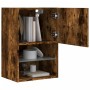 Mueble para TV con luces LED roble ahumado 40,5x30x60 cm de , Muebles TV - Ref: Foro24-837037, Precio: 42,00 €, Descuento: %