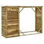 Caseta leña y herramientas jardín madera pino 253x80x170 cm de vidaXL, Cobertizos - Ref: Foro24-45137, Precio: 412,11 €, Desc...