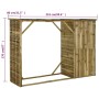 Caseta leña y herramientas jardín madera pino 253x80x170 cm de vidaXL, Cobertizos - Ref: Foro24-45137, Precio: 417,60 €, Desc...