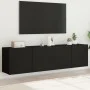 Muebles para TV de pared 2 unidades negro 80x30x41 cm de , Muebles TV - Ref: Foro24-836955, Precio: 112,40 €, Descuento: %