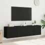 Muebles para TV de pared 2 unidades negro 80x30x41 cm de , Muebles TV - Ref: Foro24-836955, Precio: 112,40 €, Descuento: %