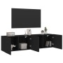 Muebles para TV de pared 2 unidades negro 80x30x41 cm de , Muebles TV - Ref: Foro24-836955, Precio: 115,70 €, Descuento: %