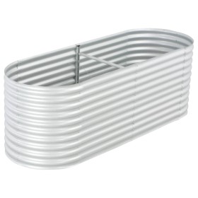 Arriate de acero galvanizado plateado 240x80x81 cm de vidaXL, Maceteros y jardineras - Ref: Foro24-45513, Precio: 151,59 €, D...