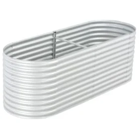 Arriate de acero galvanizado plateado 240x80x81 cm de vidaXL, Maceteros y jardineras - Ref: Foro24-45513, Precio: 147,63 €, D...