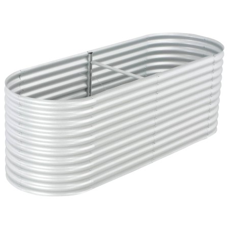 Arriate de acero galvanizado plateado 240x80x81 cm de vidaXL, Maceteros y jardineras - Ref: Foro24-45513, Precio: 151,59 €, D...