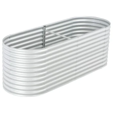 Arriate de acero galvanizado plateado 240x80x81 cm de vidaXL, Maceteros y jardineras - Ref: Foro24-45513, Precio: 147,63 €, D...