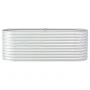Arriate de acero galvanizado plateado 240x80x81 cm de vidaXL, Maceteros y jardineras - Ref: Foro24-45513, Precio: 147,63 €, D...