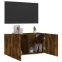 Mueble para TV de pared roble ahumado 80x30x41 cm de , Muebles TV - Ref: Foro24-836960, Precio: 52,05 €, Descuento: %