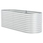 Arriate de acero galvanizado plateado 240x80x81 cm de vidaXL, Maceteros y jardineras - Ref: Foro24-45513, Precio: 151,59 €, D...