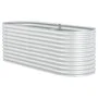 Arriate de acero galvanizado plateado 240x80x81 cm de vidaXL, Maceteros y jardineras - Ref: Foro24-45513, Precio: 147,63 €, D...