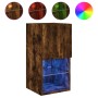 Mueble para TV con luces LED roble ahumado 30,5x30x60 cm de , Muebles TV - Ref: Foro24-836995, Precio: 39,23 €, Descuento: %