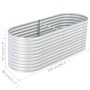 Arriate de acero galvanizado plateado 240x80x81 cm de vidaXL, Maceteros y jardineras - Ref: Foro24-45513, Precio: 151,59 €, D...