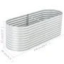 Arriate de acero galvanizado plateado 240x80x81 cm de vidaXL, Maceteros y jardineras - Ref: Foro24-45513, Precio: 147,63 €, D...