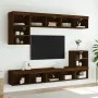 Mueble para TV con luces LED roble marrón 80x30x30 cm de , Muebles TV - Ref: Foro24-837153, Precio: 46,42 €, Descuento: %