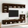 Mueble para TV con luces LED roble marrón 80x30x30 cm de , Muebles TV - Ref: Foro24-837153, Precio: 47,13 €, Descuento: %
