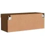 Mueble para TV con luces LED roble marrón 80x30x30 cm de , Muebles TV - Ref: Foro24-837153, Precio: 46,42 €, Descuento: %