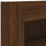 Mueble para TV con luces LED roble marrón 80x30x30 cm de , Muebles TV - Ref: Foro24-837153, Precio: 46,42 €, Descuento: %