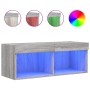 Mueble para TV con luces LED gris Sonoma 80x30x30 cm de , Muebles TV - Ref: Foro24-837151, Precio: 45,31 €, Descuento: %