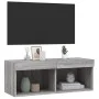 Mueble para TV con luces LED gris Sonoma 80x30x30 cm de , Muebles TV - Ref: Foro24-837151, Precio: 44,26 €, Descuento: %