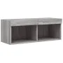 Mueble para TV con luces LED gris Sonoma 80x30x30 cm de , Muebles TV - Ref: Foro24-837151, Precio: 44,26 €, Descuento: %