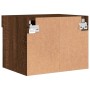 Mesitas de noche de pared con luces LED 2 unidades roble marrón de , Muebles TV - Ref: Foro24-837126, Precio: 55,43 €, Descue...