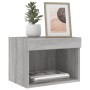Mesitas de noche de pared con luces LED 2 uds gris Sonoma de , Muebles TV - Ref: Foro24-837124, Precio: 44,60 €, Descuento: %