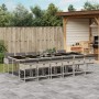 Set comedor jardín y cojines 13 pzas ratán sintético gris claro en Conjuntos de jardín | Comprar online en Foru.es