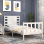Estructura de cama con cabecero madera maciza blanco 100x200 cm de , Camas y somieres - Ref: Foro24-3192807, Precio: 139,43 €...