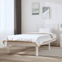 Estructura de cama madera maciza de pino blanco 100x200 cm de , Camas y somieres - Ref: Foro24-3104209, Precio: 111,26 €, Des...