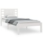 Estructura de cama madera maciza de pino blanco 100x200 cm de , Camas y somieres - Ref: Foro24-3104209, Precio: 111,26 €, Des...