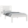 Estructura de cama madera maciza de pino blanco 100x200 cm de , Camas y somieres - Ref: Foro24-3104209, Precio: 111,26 €, Des...