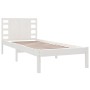 Estructura de cama madera maciza de pino blanco 100x200 cm de , Camas y somieres - Ref: Foro24-3104209, Precio: 111,26 €, Des...