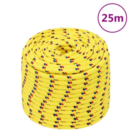 Cuerda de barco polipropileno amarillo 12 mm 25 m de , Sogas y cuerdas metálicas - Ref: Foro24-152617, Precio: 19,76 €, Descu...
