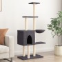 Rascador para gatos con postes de sisal gris oscuro 145 cm de , Mobiliario para gatos - Ref: Foro24-172096, Precio: 58,46 €, ...