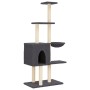 Rascador para gatos con postes de sisal gris oscuro 145 cm de , Mobiliario para gatos - Ref: Foro24-172096, Precio: 58,46 €, ...