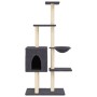 Rascador para gatos con postes de sisal gris oscuro 145 cm de , Mobiliario para gatos - Ref: Foro24-172096, Precio: 58,46 €, ...