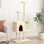 Rascador para gatos con postes de sisal color crema 145 cm de , Mobiliario para gatos - Ref: Foro24-172094, Precio: 59,40 €, ...