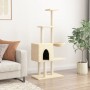 Rascador para gatos con postes de sisal color crema 145 cm de , Mobiliario para gatos - Ref: Foro24-172094, Precio: 59,40 €, ...