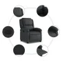Sillón reclinable de cuero auténtico negro de , Sillones - Ref: Foro24-371789, Precio: 335,22 €, Descuento: %