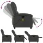 Sillón reclinable de masaje cuero auténtico gris de , Sillones - Ref: Foro24-371796, Precio: 318,40 €, Descuento: %